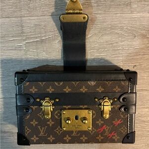 Louis Vuitton Monogram Trunk Bag with Gold Accents